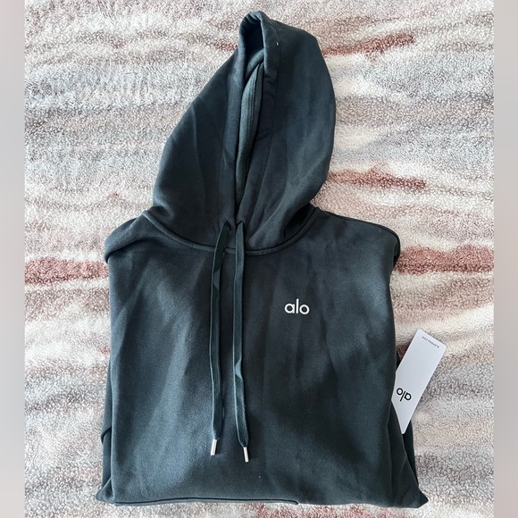 Alo Accolade Hoodie - L - Charcoal Green - NWT - Picture 2 of 4